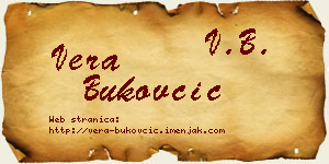 Vera Bukovčić vizit kartica